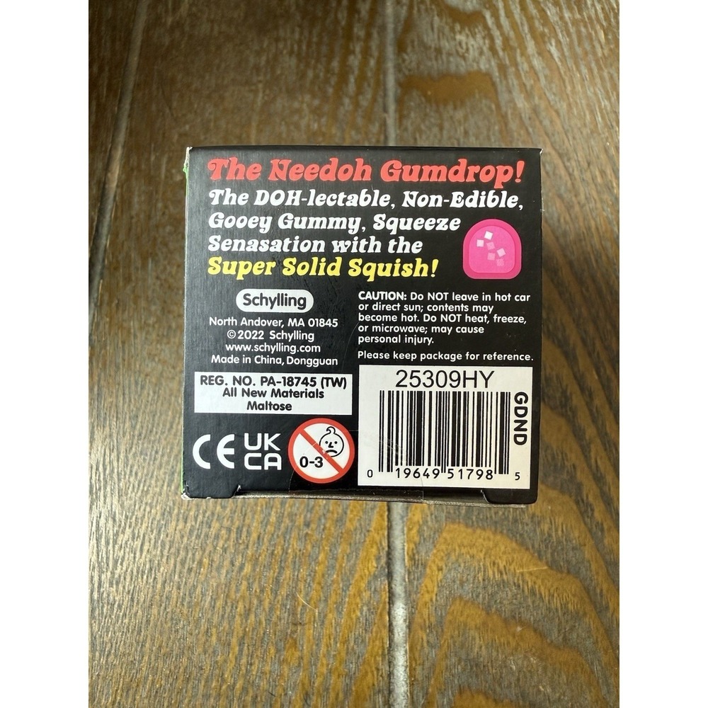 Authentic Schylling Nee Doh Squish Needoh Gum Drop Pink Factory Sealed - Picture 4 of 10